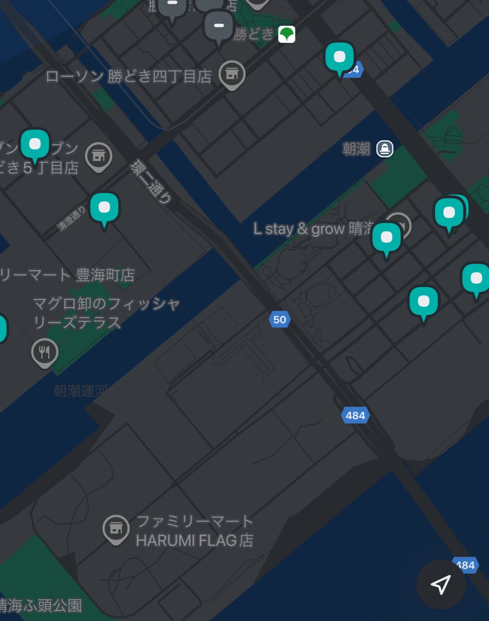 晴海フラッグ Luupバイクシェアの様子（はるみライフ＋）