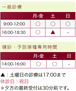 晴海フラッグ 晴海小児科醫院の診療時間（はるみライフ＋）