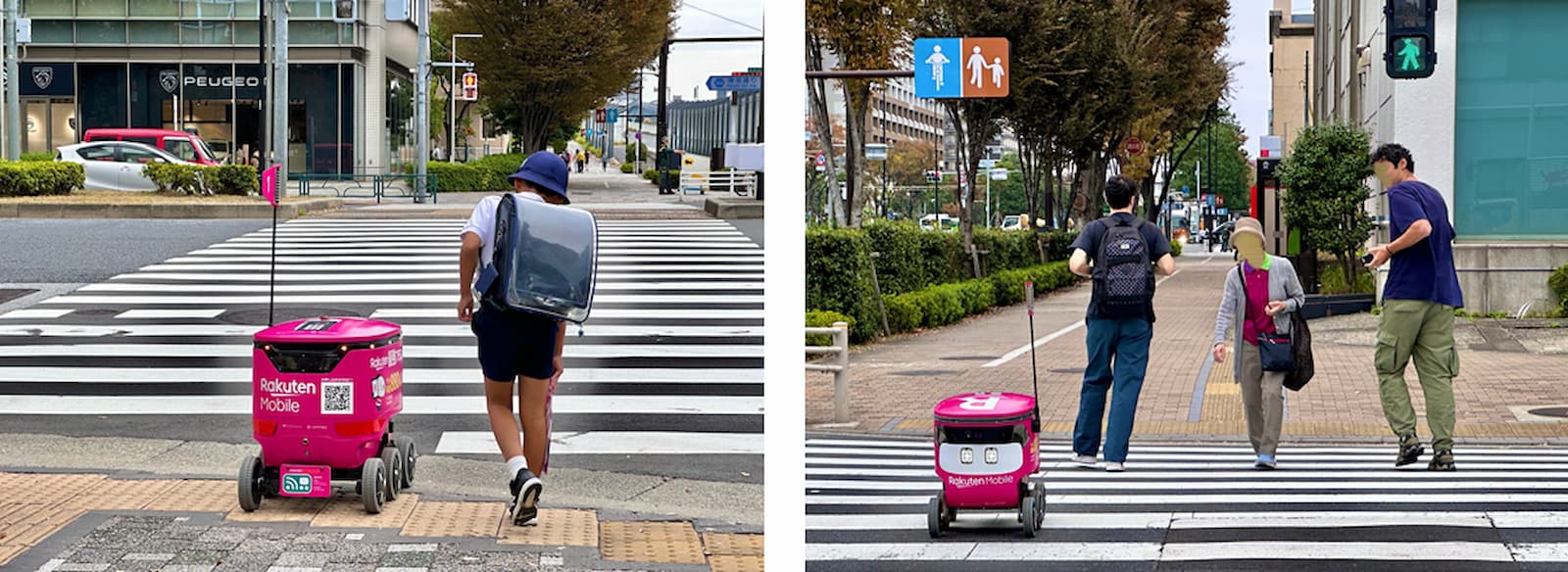 晴海フラッグ Rakuten無人配送 配達中の配送ロボット （はるみライフ＋）