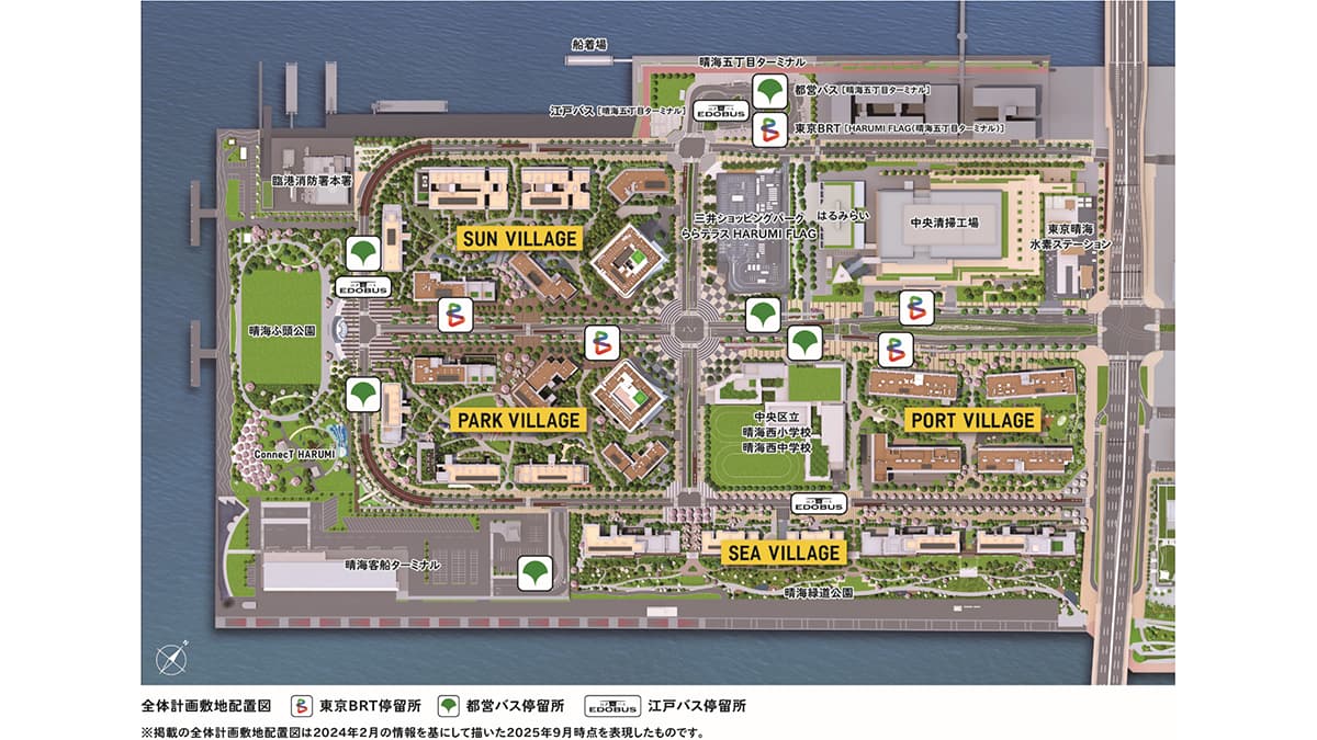 住民インタビューのパークビレッジの位置（はるみライフプラス）