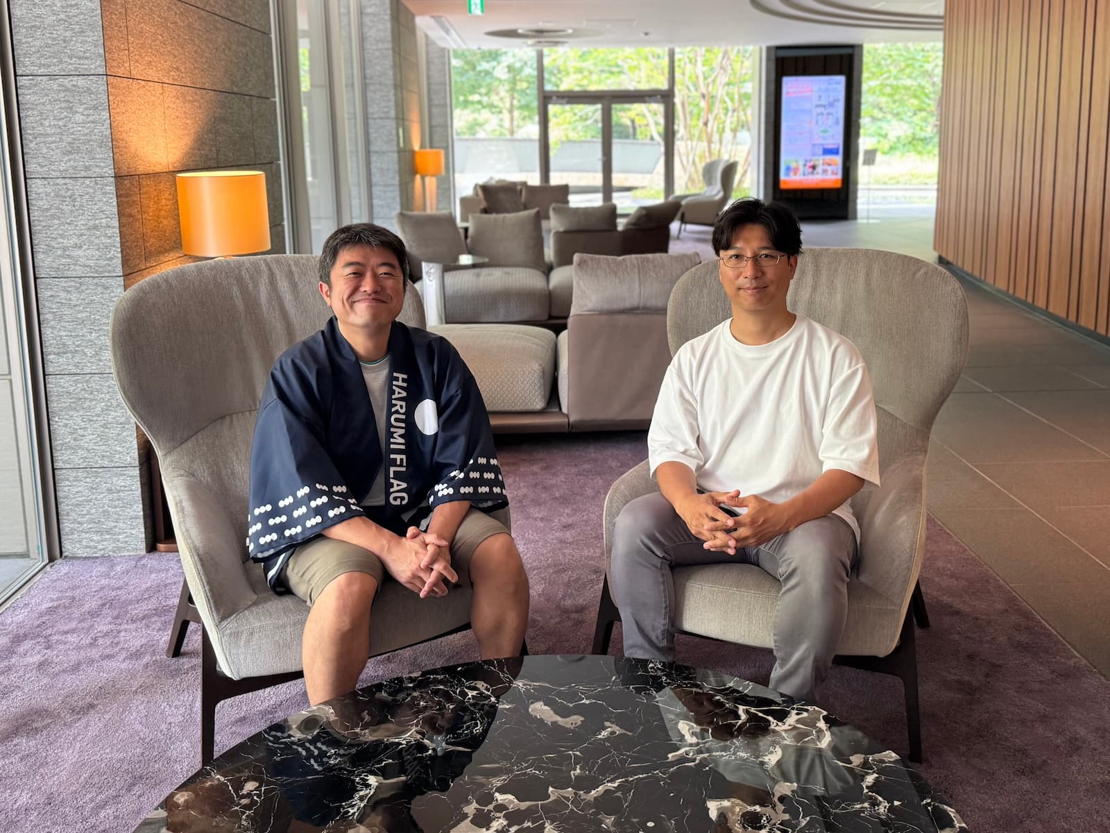 晴海フラッグ HARUMI FLAG自治会長の荒瀬さんと新都市生活研究所の池崎さん（はるみライフ＋）