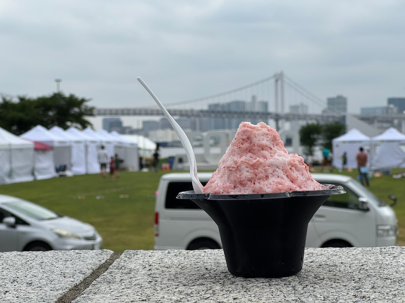 晴海フラッグ 夏まつり2025イベントで食べたかき氷（はるみライフ＋）