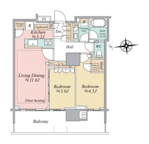 晴海フラッグパークビレッジT棟の住戸見学（間取り図）はるみライフプラス