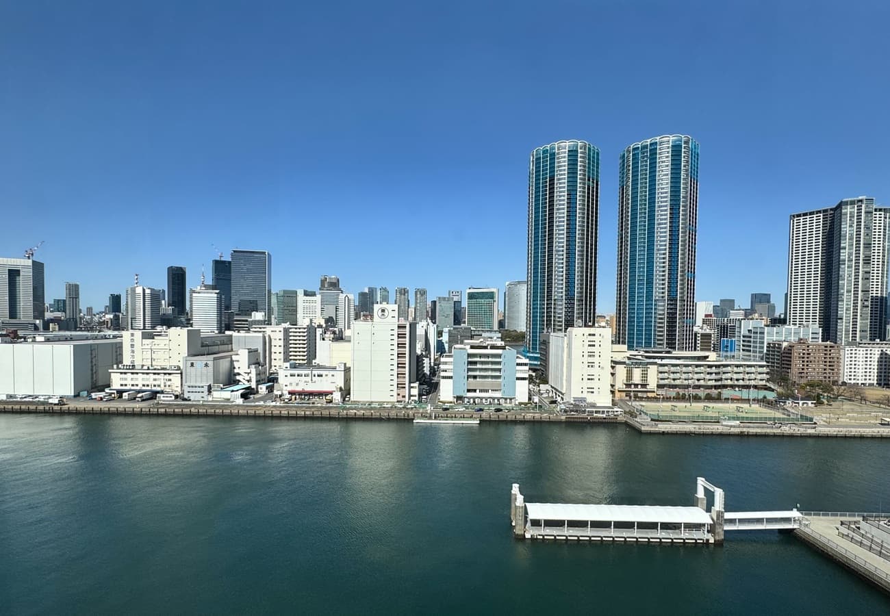 晴海フラッグのサンヴィレッジのC棟13階の眺望（はるみライフプラス）