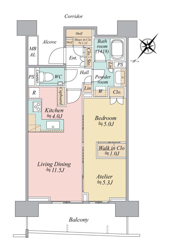 晴海フラッグのサンヴィレッジの間取り図（はるみライフプラス）