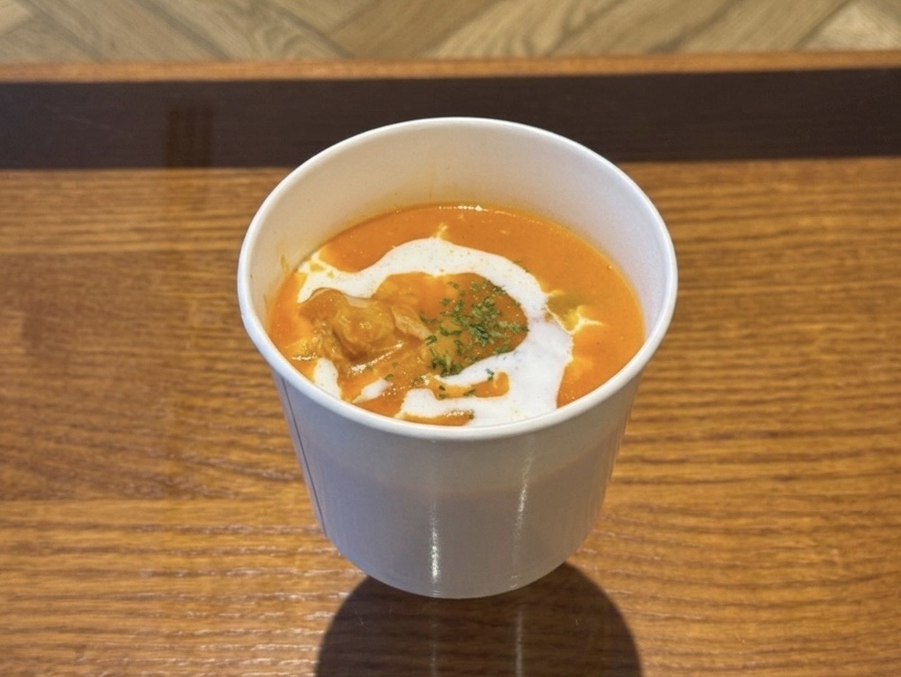 晴海フラッグの住民専用カフェを紹介します9_トマトクリームスープ（はるみライフプラス）