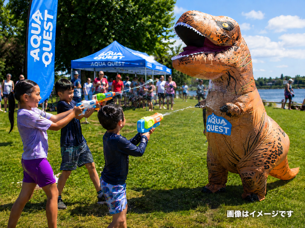 晴海ふ頭公園で水掛けイベントが開催！夕焼けサマースプラッシュ
