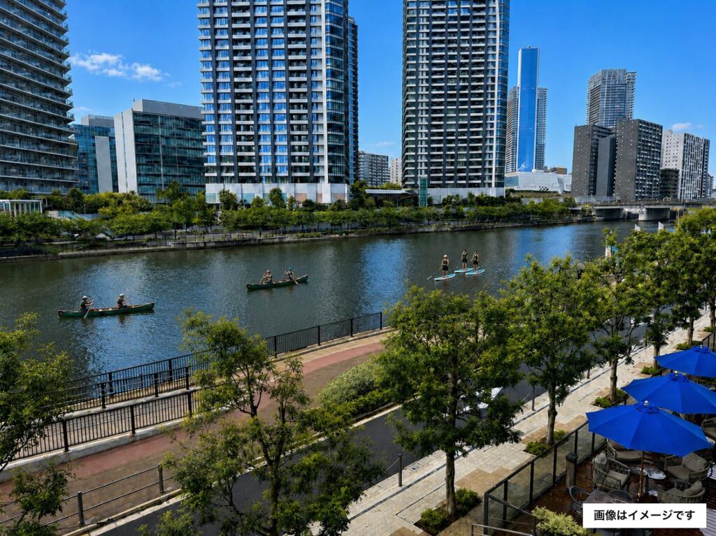 朝潮運河で水上スポーツが楽しめるようになります！2027年予定の写真はるみライフプラス6